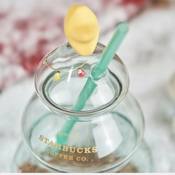 HTF Starbucks 2022 Christmas Tree Glass Straw Cup - Picture 6 of 9